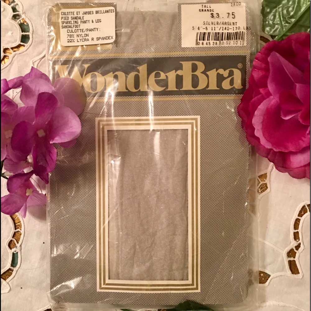 3/$15- ✨VINTAGE! Wonderbra IMPRESSIONS Silver Sparkling